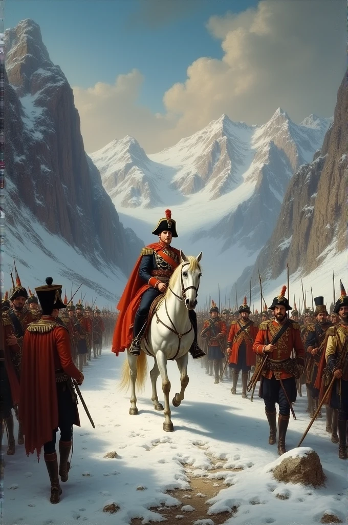 Napoleon at the Saint Bernard Pass by Jacques-Louis David