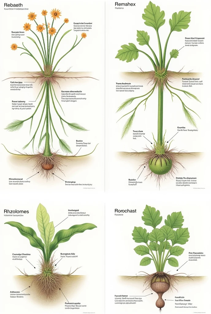 Vegetative Reproduction Diagrams: Shows how plants reproduce.