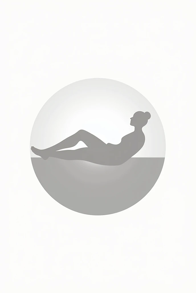 An image for a relaxing massage logo, that is with the transparent background and is only the silhouette And be on a circle