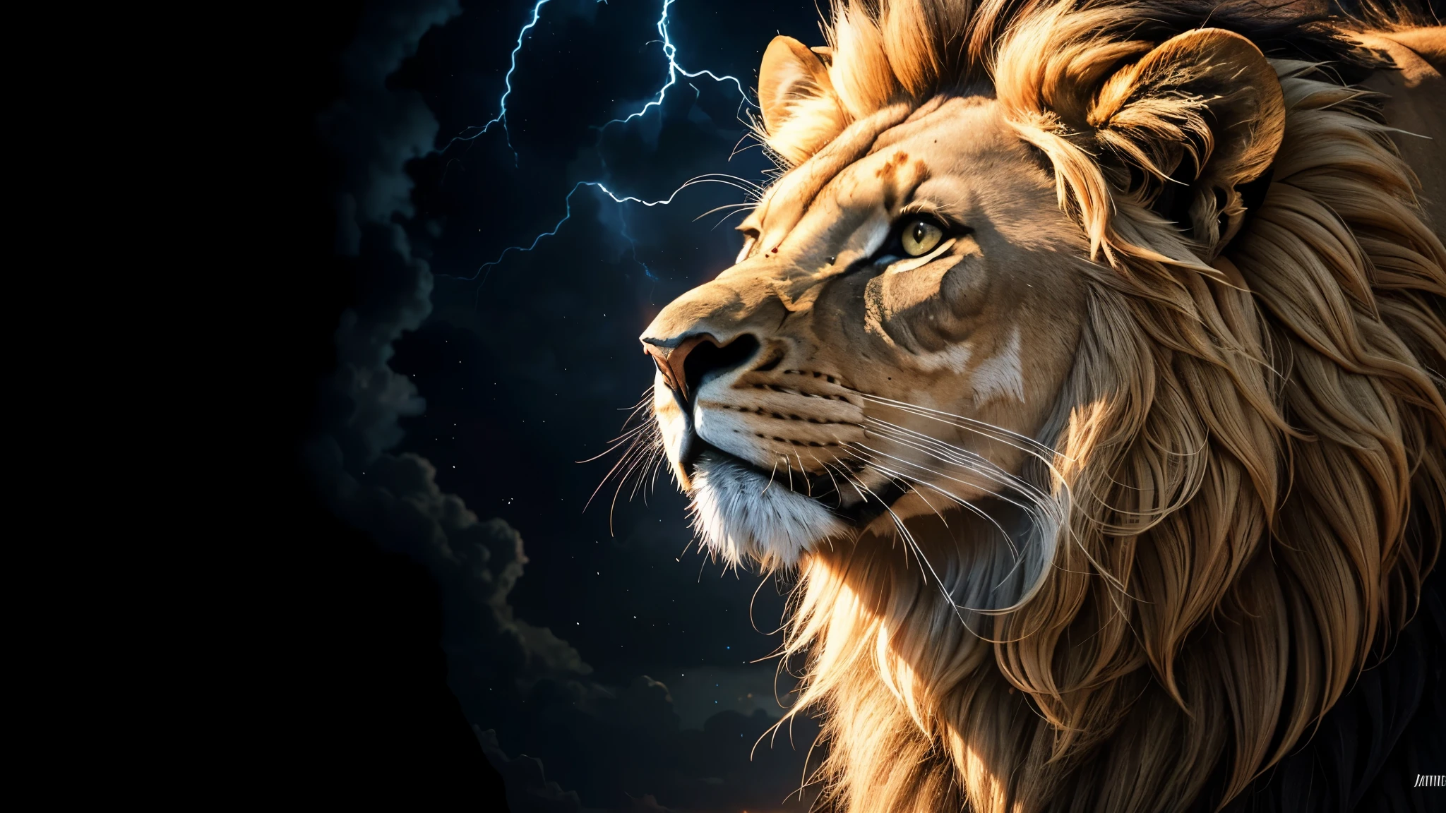 Lion, lions, Divine Lion, naturals, thunder, Realistic Lion, rey, realistic detailed, sunset light, sky, sol da noite, realistic detailed 16K, Eletricidade Detalhada 8k, Texturas realistas de 8k, Cores photorrealistic 8k, fire azul, realistic detailed Fire Bolt, sky Light Detailed, Power of thunder, Divine Realistic, Golden Stars, golden sky, naturey, Rendering, photorrealistic, UltraHigh definition, 4K, detailed textures, thunder, detailed shadows, detailed colors, neon blue, blue light, lightnings, blue power, naturey Linda, Great Divine, peaceful face, naturalss, lightning, Electric power screw, detailed contrast, realistic contrast, high resolution, detailed colors, fire, villany, divine creature, 8k FullHD, realistic detailed, 16K, 8k, High definition, detailed contrast, realistic contrast, high resolution, detailed colors, fire, villany, divine creature, 8k Realistic Lion Face, Beauty Lion, beleza naturey, realistic detailed, posh, elegance