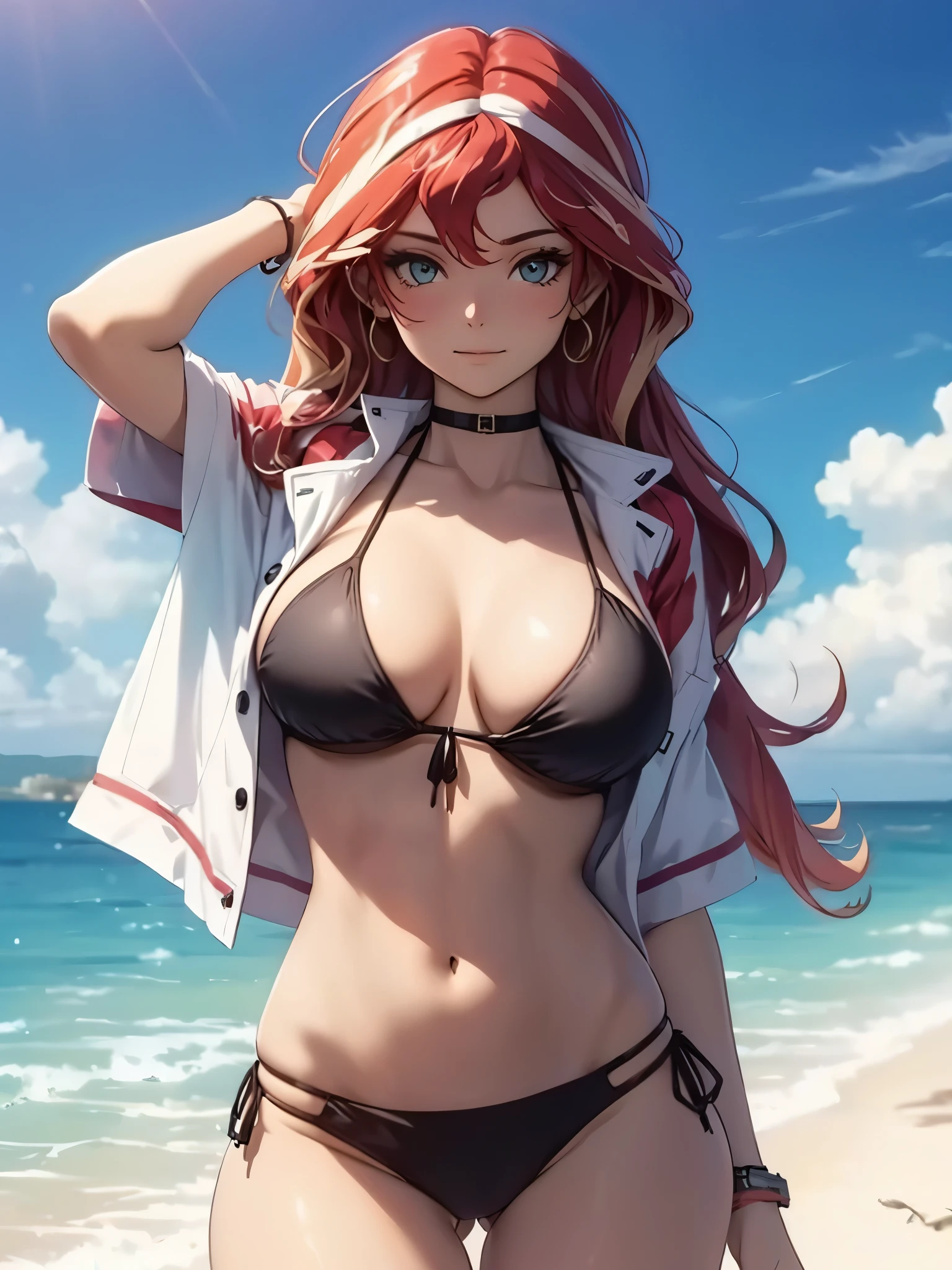Bikini girl in a jersey