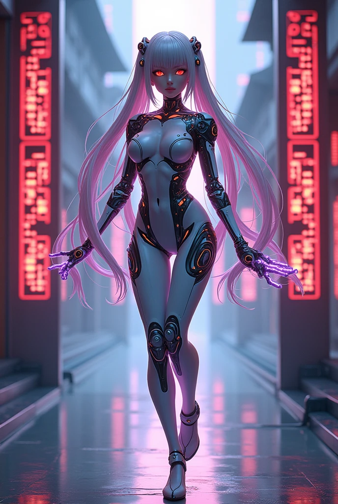 A female Mechatronic anime version singing dancing ema style