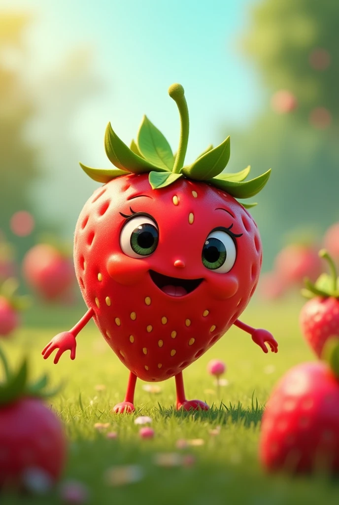 Animated hymanoid strawberry
