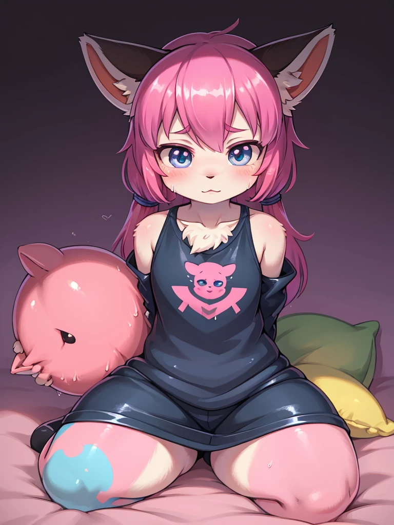 childish girl , playing with Plush sex toys , coquettish , Cunning , Fascinating , Seducer , Naughty , innocent , Free-spirited , moist eyes , glossy lips , childish clothes , childish hair tie , Wonderful days , Show secretly , I can't take it anymore , ooze