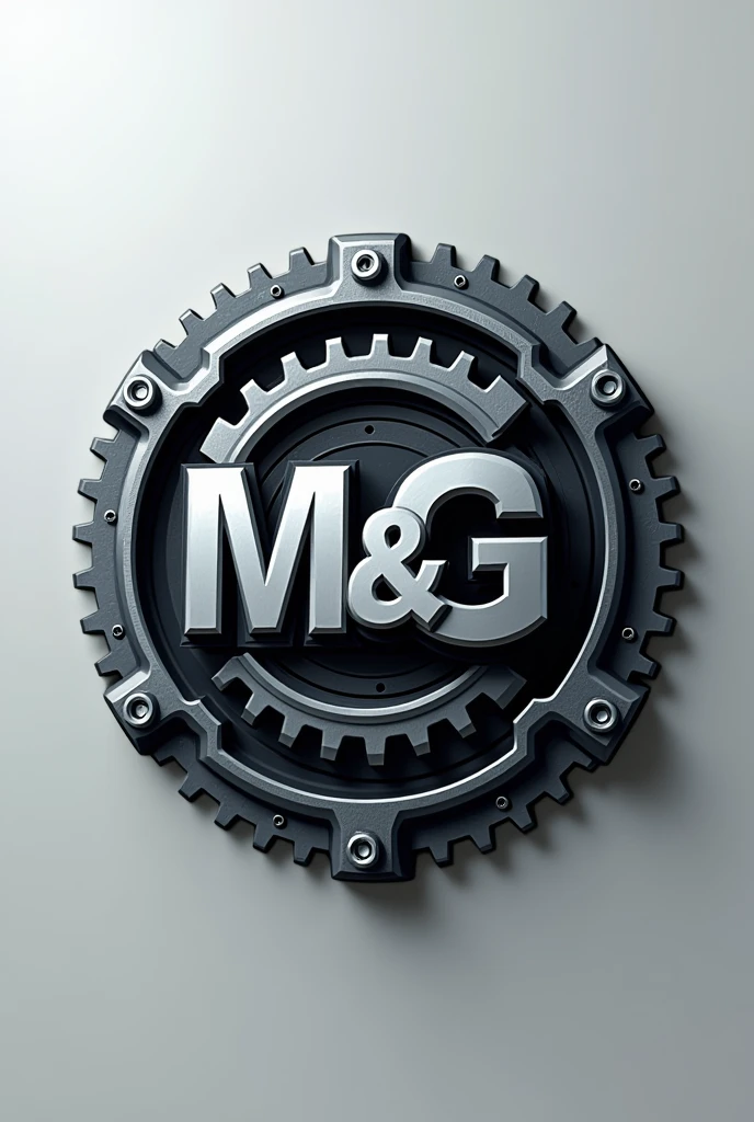 Create a mechanical engineering themed logo with the initials MGG corporation

