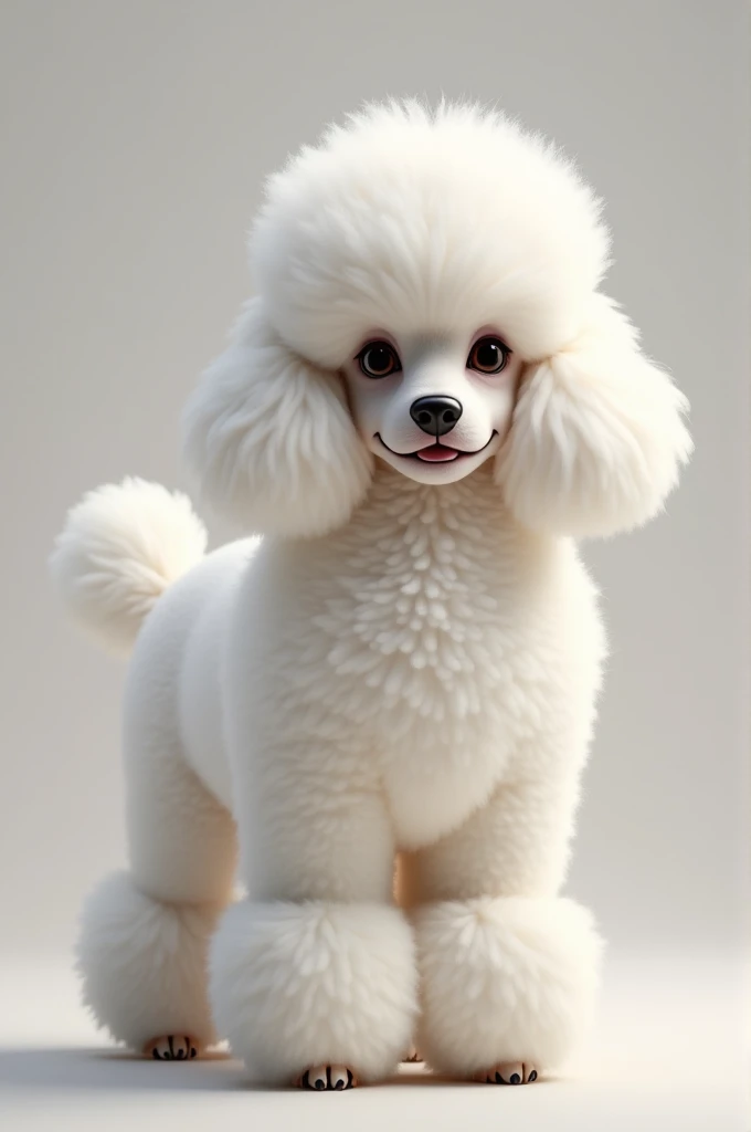 A white poodle dog
