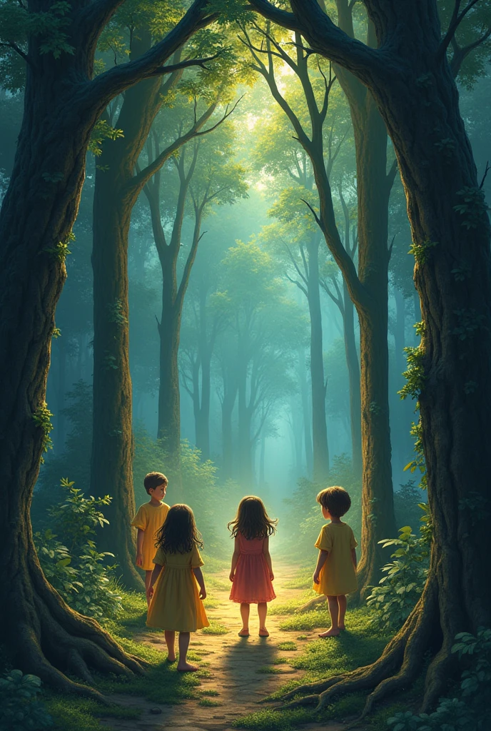 Three children come across a magic mirror that reflects their greatest fears and insecurities, leading them to fight each other. However, by sharing and accepting their fears, the mirror fades, revealing an illuminated path. They learn that facing their mistakes and working together makes them stronger..