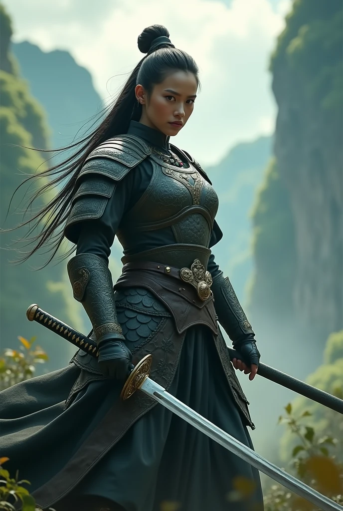 Katana and Rani ma ai cinematic image realistic 
