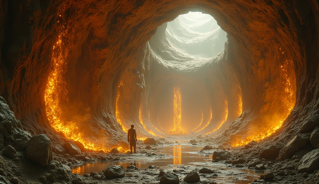 There are many gold and jade mines underground.(best quality,4K,8k,High level,masterpiece:1.2),Ultra Detailed,(lifelike,Photo real,Photo real:1.37)