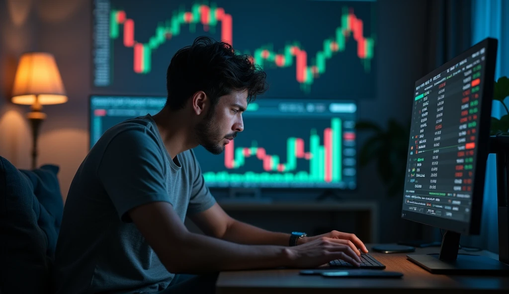 (photorealism:1.2),* **Characters:** Binance user heartbroken
* **Description:** Sitting in front of a computer with an expression of shock and despair
* **outfit:** Casual T-shirt and jeans
* **place:** Living room or bedroom
* **Action in the background:** Cryptocurrency charts on a screen
* **type of plan:** Medium shot
* **style:** hyper-realistic, photo realistic, cinematography ar—9:16