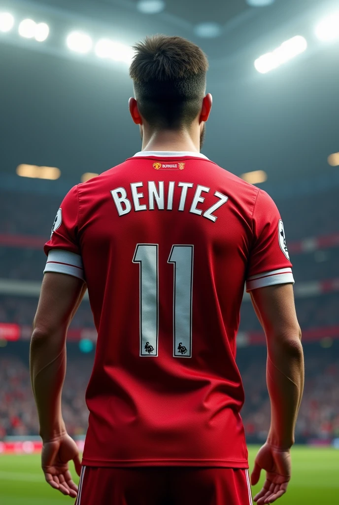 Manchester United shirt with BENITEZ name and number 11 