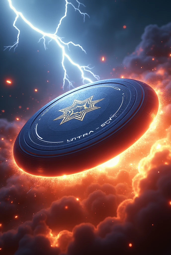 Frisbee discraft ultra Star con rayos y llamas