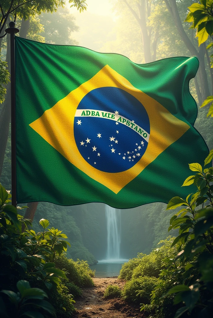 Brazilian flag breathes