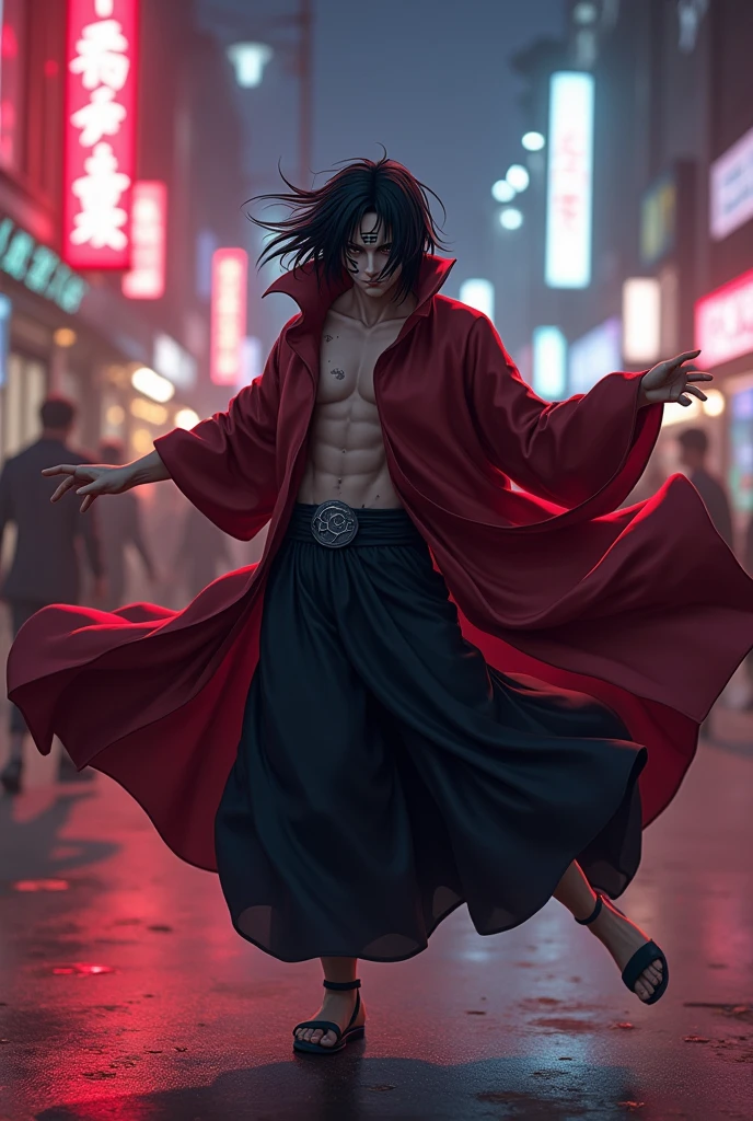 Itachi Uchiha dancing to the bye bye nsync song
