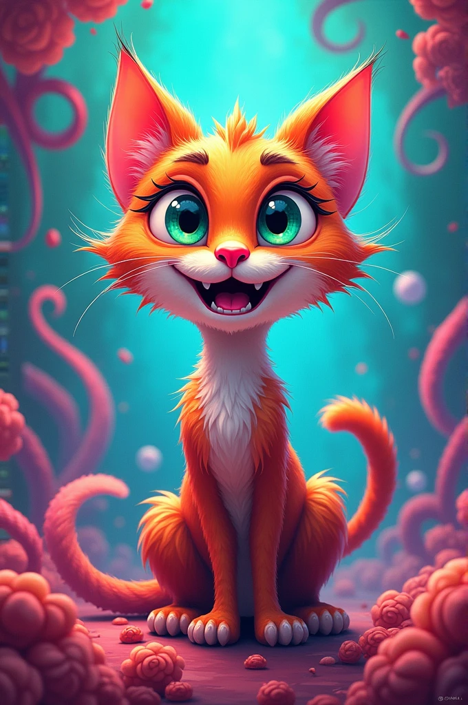 Colorful cat style