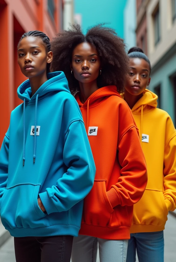 Generate promotional images for a hoodie brand