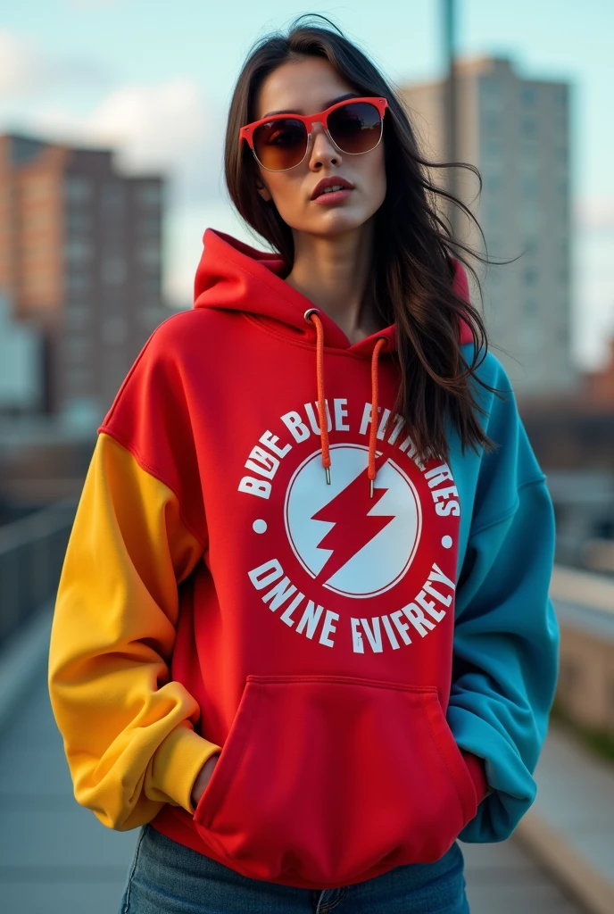 Generate promotional images for a hoodie brand