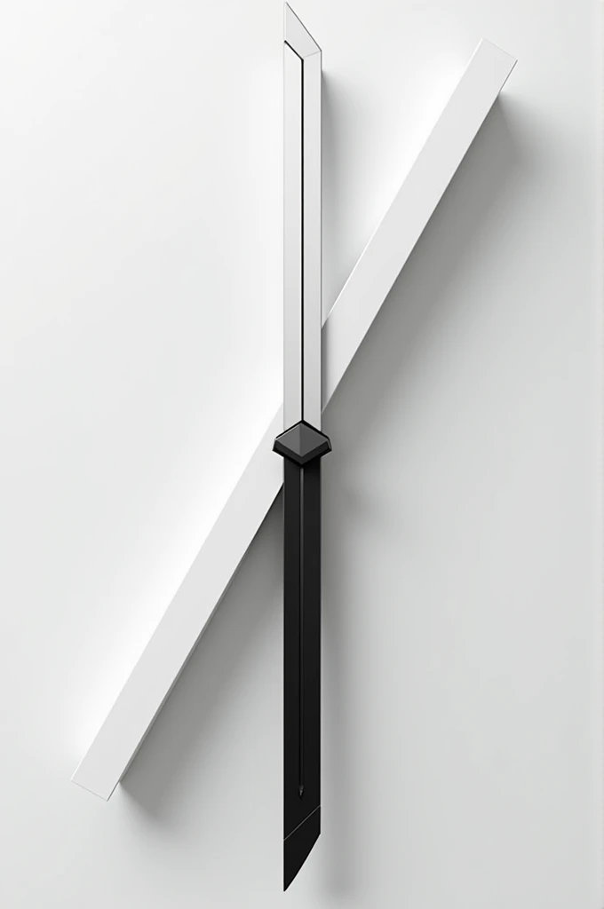 A sword of only black and white colors 