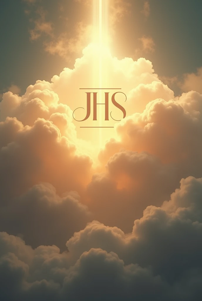 A host of Jesus with jhs in the middle but that it has the shape of a cloud. Let the host, the body of Christ, be in the shape of a cloud.