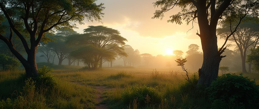 African forest without people distant horizon 
