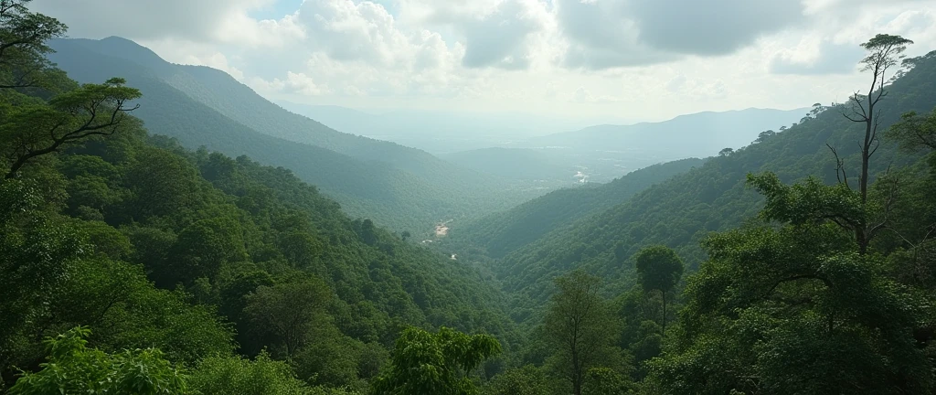 African forest without people distant horizon