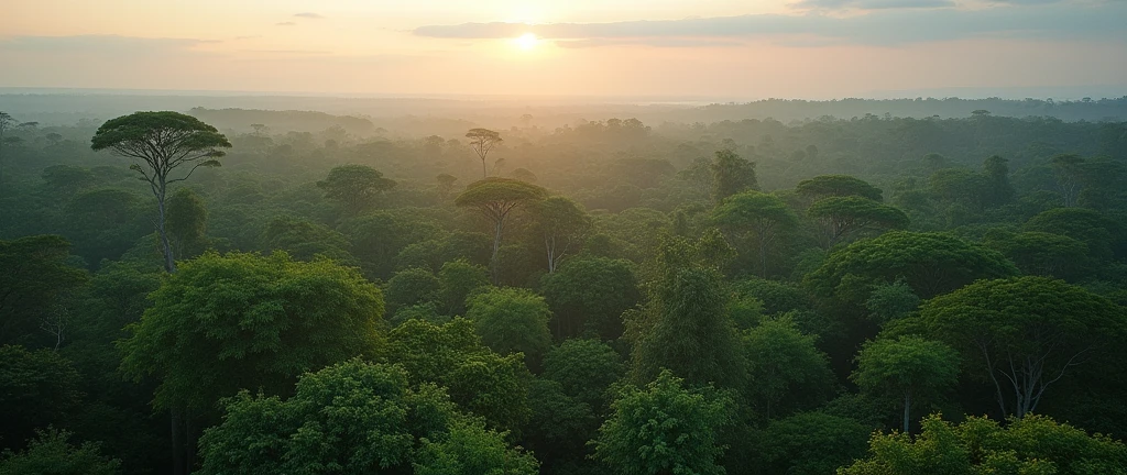 African forest without people distant horizon