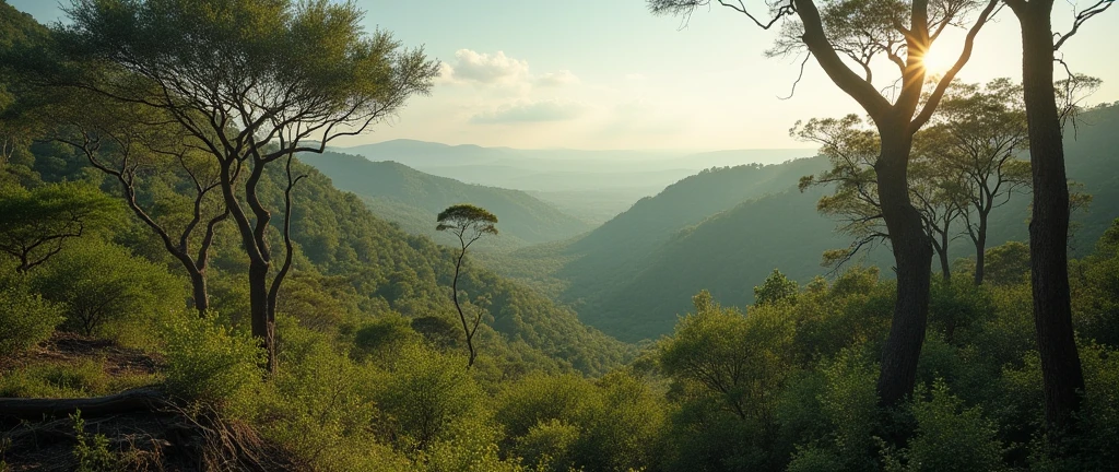African forest without people distant horizon