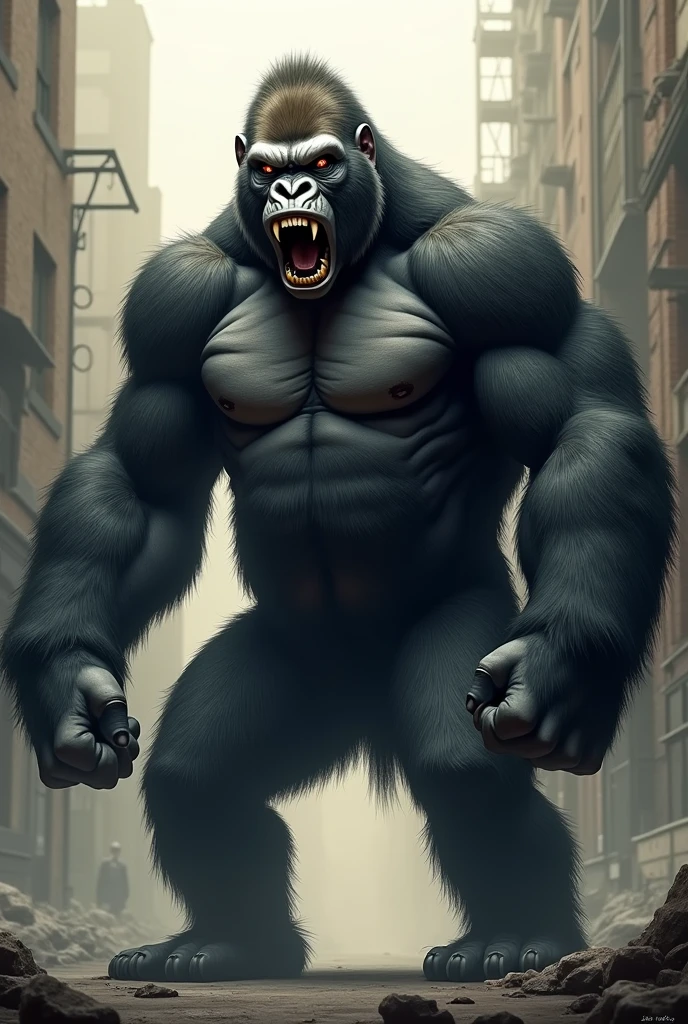 Create the rapper eminem as a gorilla