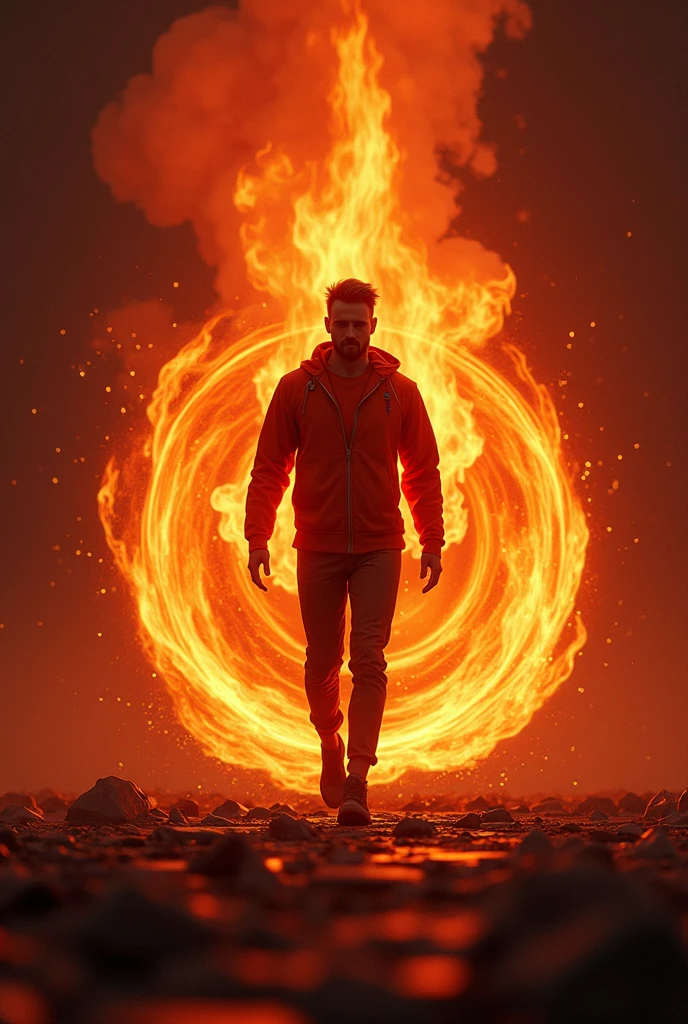 KrosserBoy logo with a walking man in the extream fire 3d