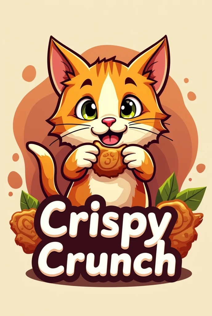 Cat snack crispy crunch logo