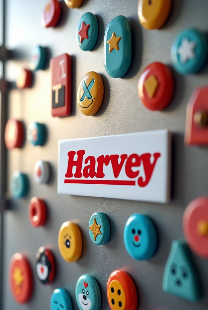 One Harvey norman logo on fridge magnets