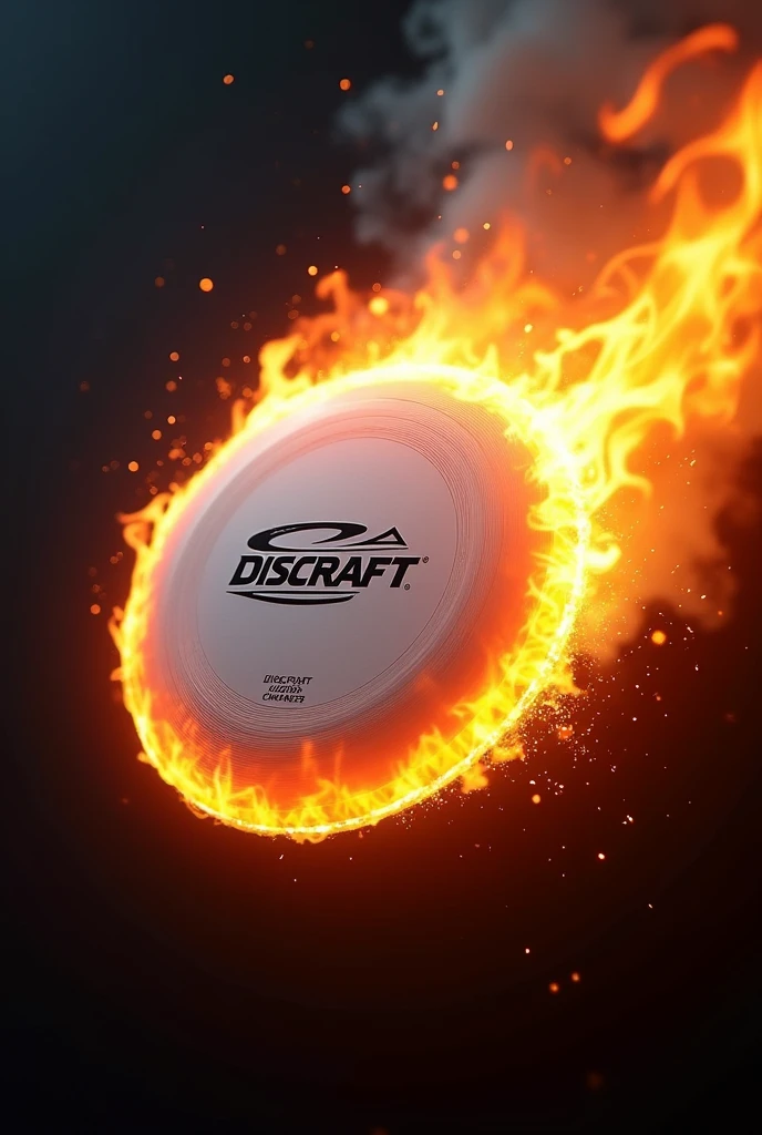 Discraft ultrastar white on fire flying