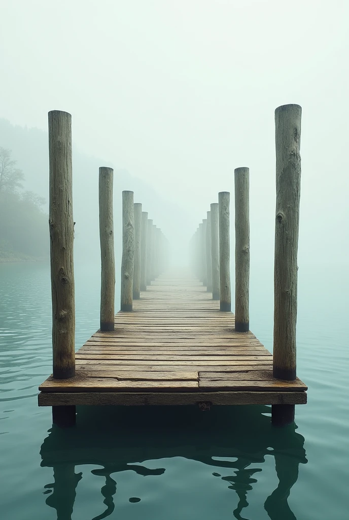 A dock with 5 posts on each side with no bottom