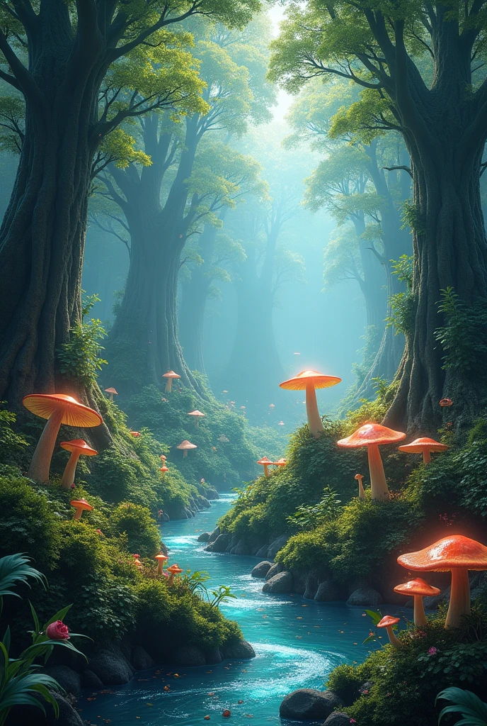 background for computer magic forest
