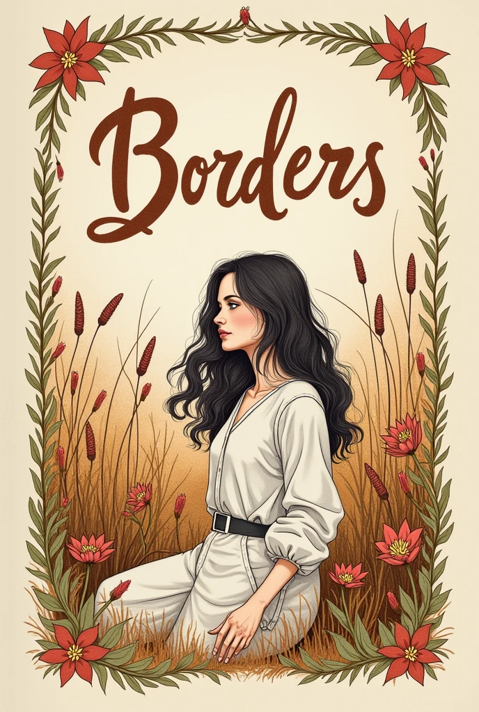 Create a new cover for Marcia Kupstas's work Borders that looks hand-drawn and has the title in Spanish