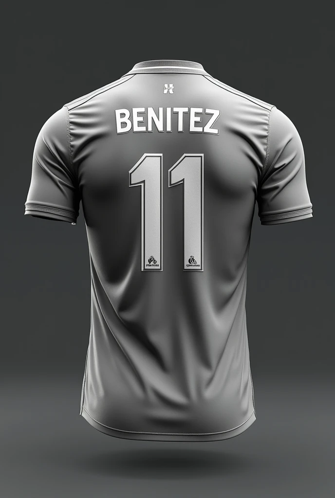 Real Madrid third grey shirt with BENITEZ name and number 11 