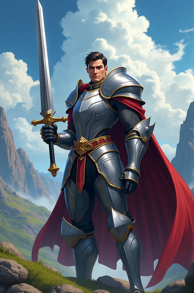 Anime male knight 