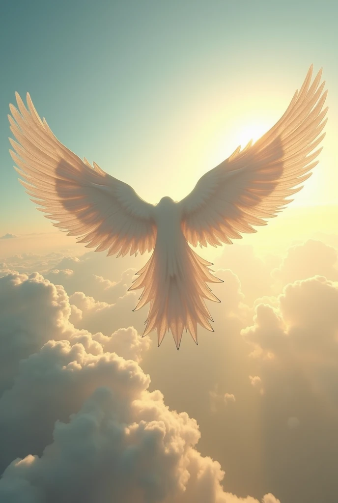 parachute that opens in the shape of angelic wings