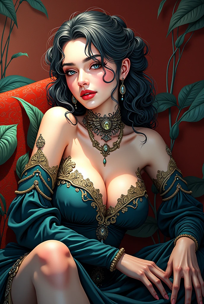 a beautiful albedo woman, highly detailed portrait, intricate facial features, flawless skin, piercing eyes, delicate lips, elegant hair, detailed clothing, complex jewelry, glowing skin, vibrant colors, cinematic lighting, dramatic atmosphere, digital art, photorealistic, hyper detailed, 8k, best quality, masterpiece, bem sexy, linda , formosa