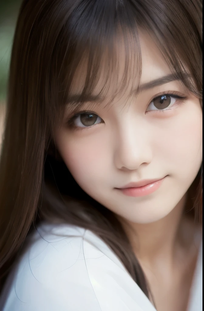 best quality, face focus, soft light, ultra high res, (photorealistic:1.4), RAW photo,(Shinozaki Ai), (fair skin), (kawaii),
1 Japanese girl, solo, cute, smile, (pupil, lights in the eyes), detailed beautiful face, Medium-sized breasts,(high resolution detail of human skin texture),(long hair),(portrait), upper body, white traditional kimono