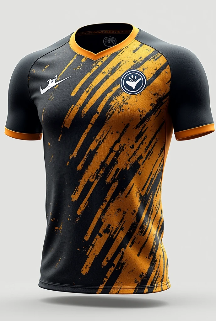 Design a soccer jersey under the brand name EarthFootball with a street pattern.