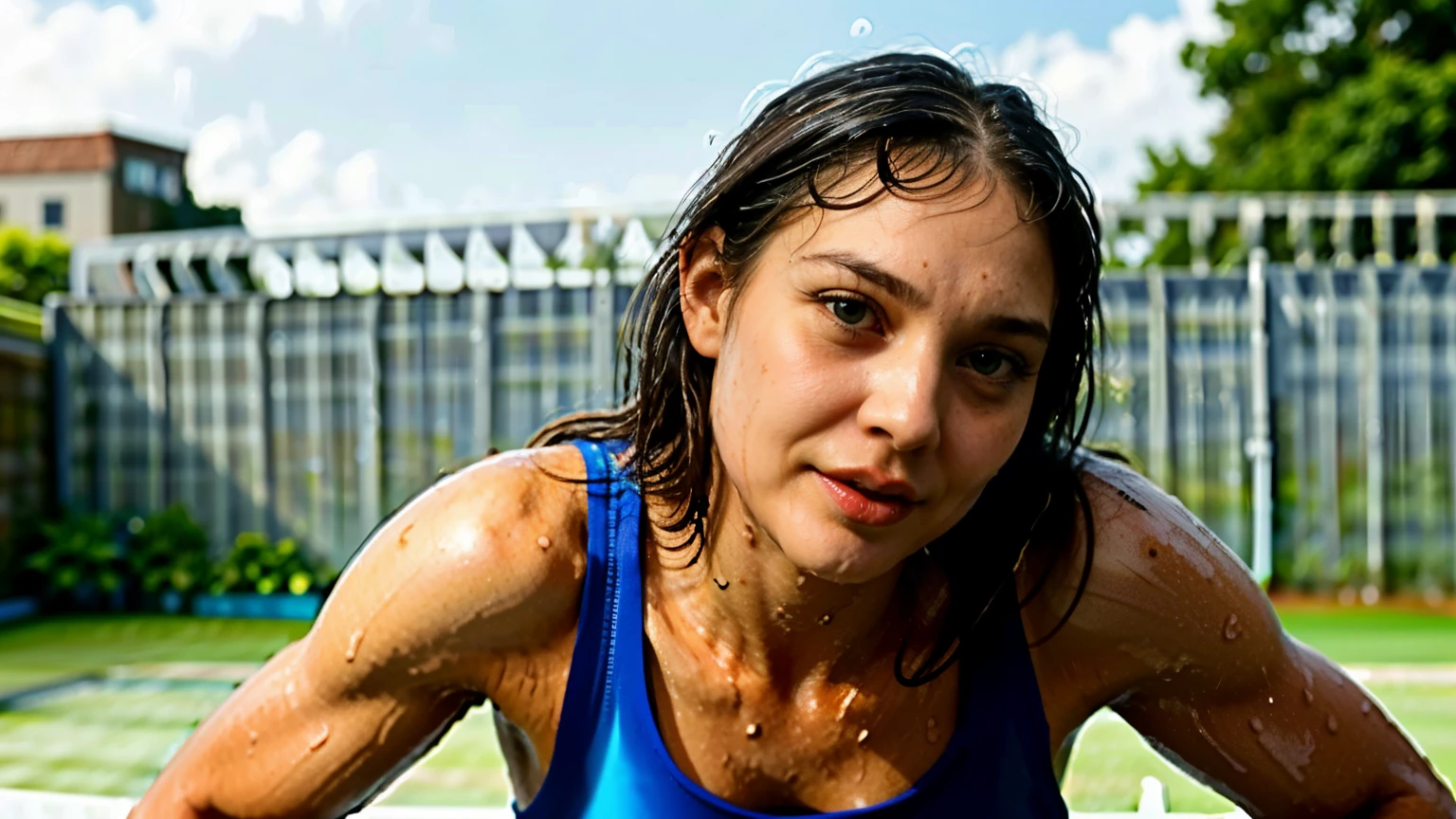 naked, without panties, bottomless, pussy view, (((Draw only one woman: 2))), (tennis court: 1.3), (Beautiful and stylish 2 Russian women), (bionde, white-skinned Russian), (Sweaty Tanktop Tennisbekleidung: 1.6), ((1 screen)), 8k, RAW recording, Top quality photo, masterpiece, Beautiful and realistic photo, (anatomically correct proportions), (proporções perfeitas), (small face) , detailed face, detailled eyes, slim nose, ((detailed fingers)), ((perfect fingers)), detailed arms, detailed skin, detailed legs, Slender waist, (short upper body: 1.2) , big boobs, (precise fingers: 1.2), (Sweaty skin: 1.6), (wet hair: 1.6), (Wet bangs: 1.6), (Cute cards), (play tennis: 1.2 )