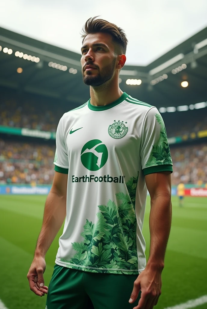 Design a football shirt under the brand name EarthFootball