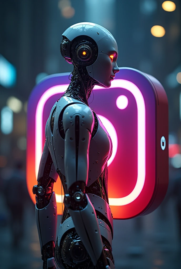 ( Generates an image of a robot over the minstagram logo, making it known that AI has arrived on instagram)