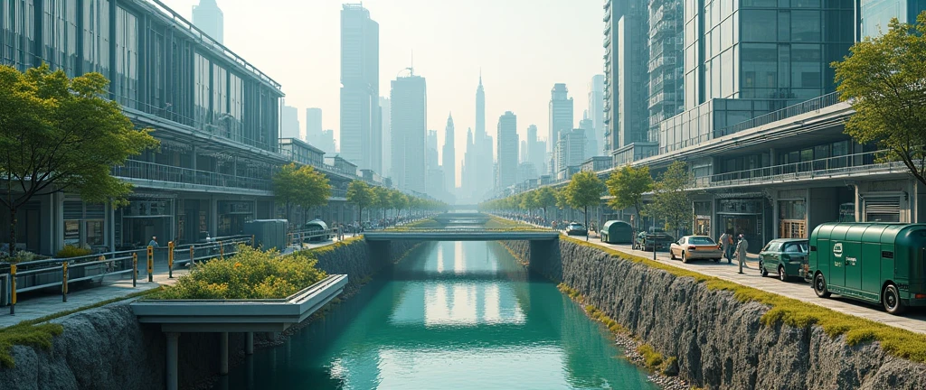 Waste  management and Seavage and modified drainage system  and trash management of city after 2047