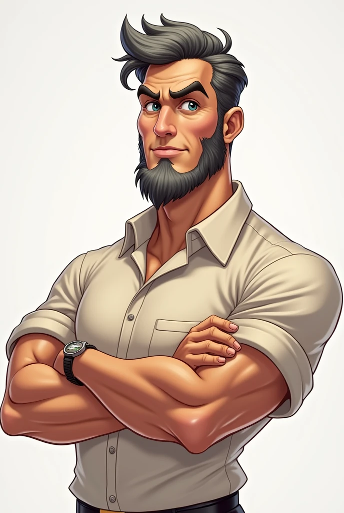 Adding gray hair to the beard