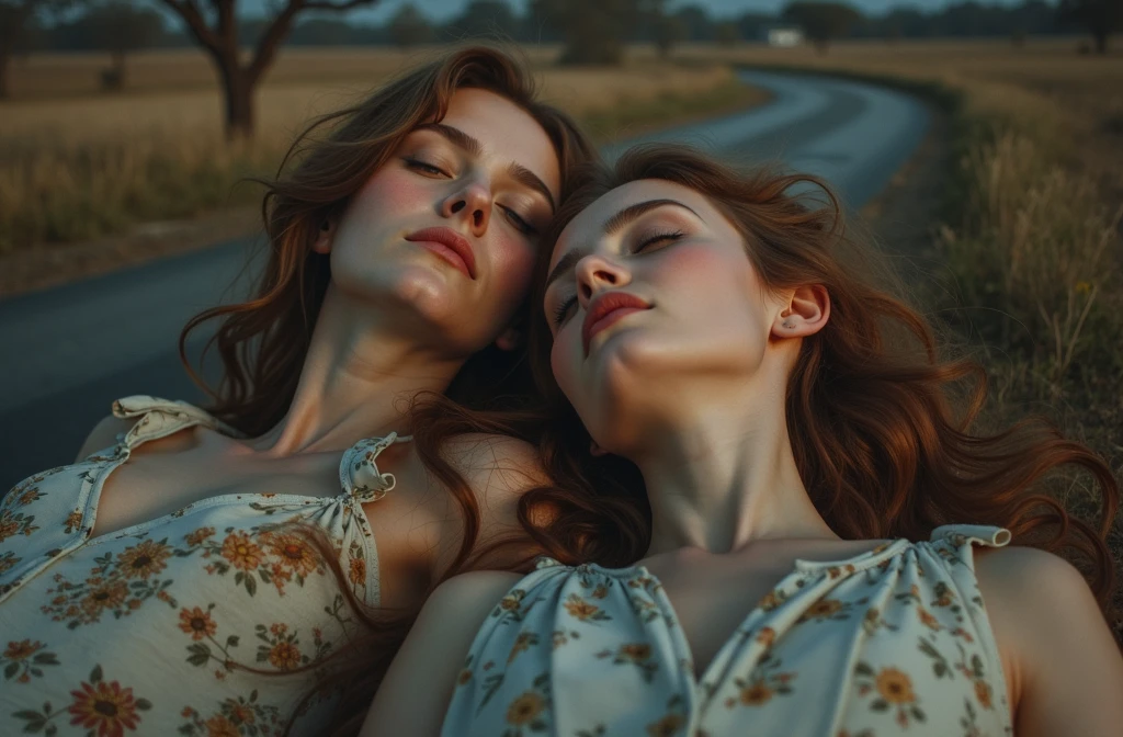A girl dead on a road