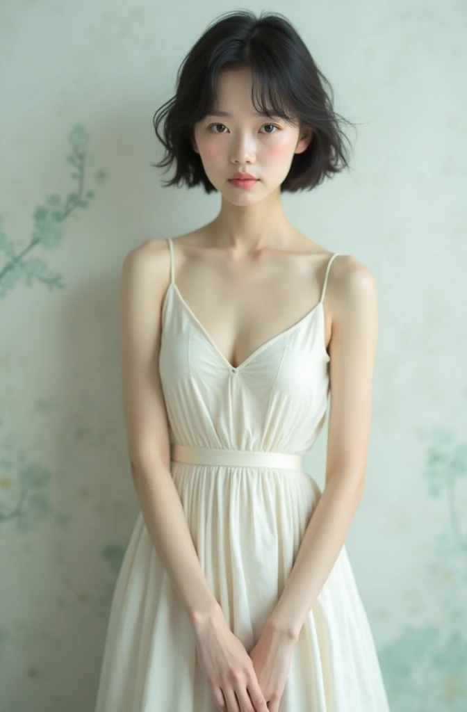 realistic and photorealistic photo、、Small breasted Japanese girls、short hair
