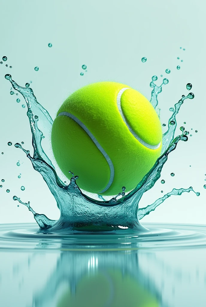 Logo for padel team, padel ball hitting the glass, trajectory of the ball hitting the glass and then hitting the ground, the green padel ball.