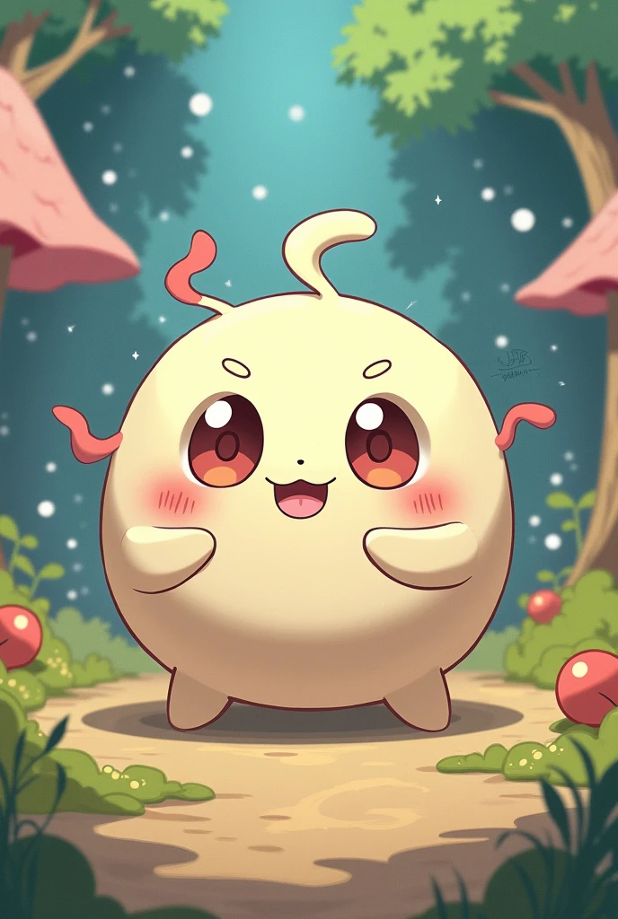 (Soul eater soul), round soul, cute, mischievous, ghibli art style


